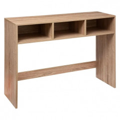 Console LP HOME 102 x 33 x 75 cm Avec 3 Cases En Bois Coloris Naturel
