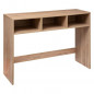Console LP HOME 102 x 33 x 75 cm Avec 3 Cases En Bois Coloris Naturel