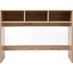 Console LP HOME 102 x 33 x 75 cm Avec 3 Cases En Bois Coloris Naturel