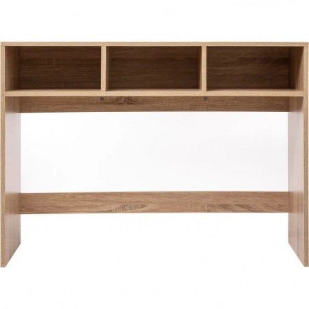 Console LP HOME 102 x 33 x 75 cm Avec 3 Cases En Bois Coloris Naturel