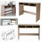 Console LP HOME 102 x 33 x 75 cm Avec 3 Cases En Bois Coloris Naturel