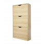 Meuble à chaussures LP HOME bois 3 placards 60x24x118cm