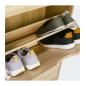 Meuble à chaussures LP HOME bois 3 placards 60x24x118cm