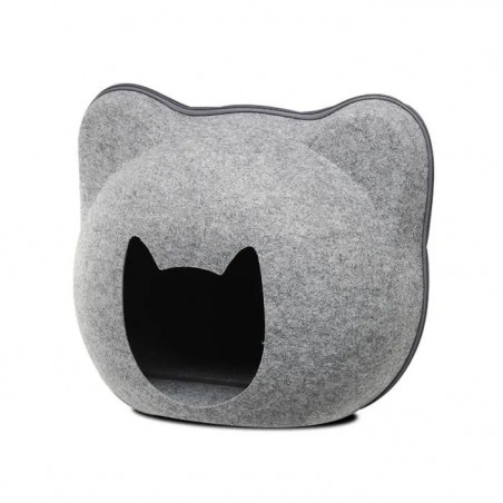 Abri Douillet pour Chat Gris 36cm X 47cm X 40cm