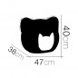 Abri Douillet pour Chat Gris 36cm X 47cm X 40cm