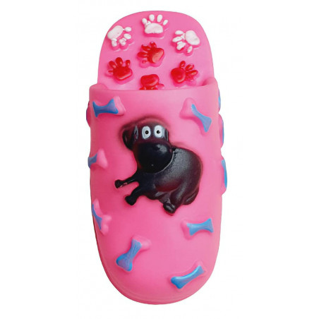 Jouet Pour Chien Lot de 2 Chaussures  15.5 x6x 6 cm ROSE/VERT