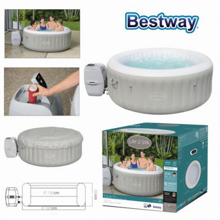 Spa gonflable Tahiti BESTWAY rond, Diam.180 x H.66 cm