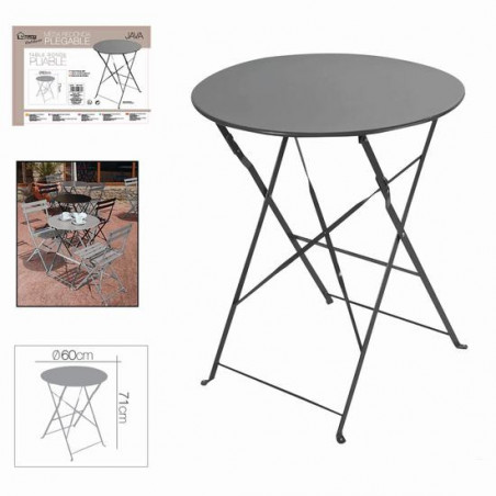 Table de Jardin Pliable  LP Home D60 x H71 cm Anthracite