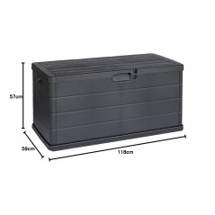 Coffre de Jardin ANTHRACITE GDS 118 x 59 x 57 cm 360 Litres