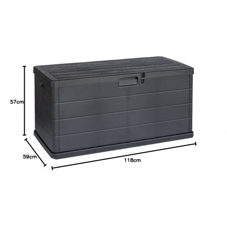Coffre de Jardin ANTHRACITE GDS 118 x 59 x 57 cm 360 Litres