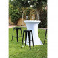 PROTEGE TABLE DE COCKTAIL BLANC 80 cm x Hauteur 110 cm