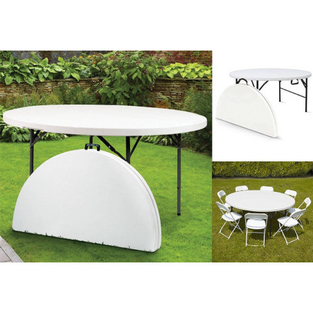 TABLE RONDE PLIABLE ROXI Diam 122 x H 74 cm