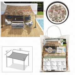 TOILE D'OMBRAGE CAMOUFLAGE 2 x 3 m