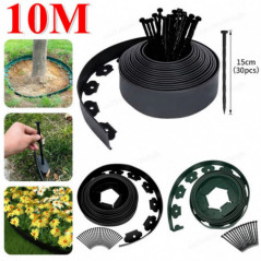 Kit de bordure de paysage de 10M, barrière de jardin fixe, bordure en plastique pour pelouse, bordure de jardin, bobine pour pel