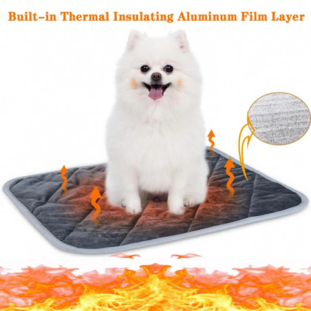 Couverture Chauffante Hiver pour Chiens et Chats Lavable à Corps Thermique”