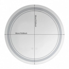 Miroir de salle de bain LED, luminosité réglable