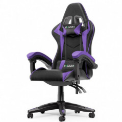 Chaise Gaming Ergonomique avec Coussin et Dossier Inclinable