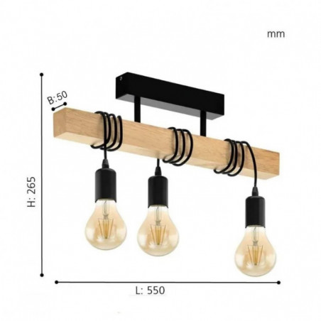 Lustre en bois créatif pour Loft, Style industriel rétro, en bois massif, couleur primaire, lampe de Restaurant, suspension par
