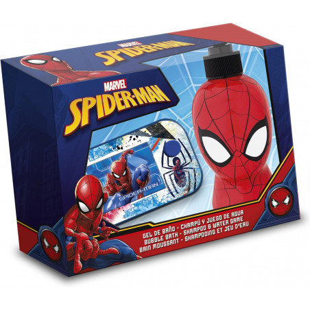 Spiderman Coffret cadeau avec bain moussant 3D 300 ml et jeu d'eau Disney pour enfants