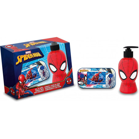 Spiderman Coffret cadeau avec bain moussant 3D 300 ml et jeu d'eau Disney pour enfants