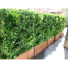 Mur végétal artificiel Liseron 1m x 1m dense et occultant