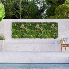 Mur végétal artificiel Botanic 1m x 1m dense et occultant
