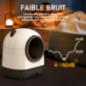 Bac à litière automatique autonettoyant, grande capacité 80L, anti-fuite, triple désodorisation, contrôle par appli, toilette in Bac à litière automatique autonettoyant, grande capacité 80L, anti-fuite, triple désodorisation, contrôle par appli, toilette in