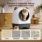 Bac à litière automatique autonettoyant, grande capacité 80L, anti-fuite, triple désodorisation, contrôle par appli, toilette in Bac à litière automatique autonettoyant, grande capacité 80L, anti-fuite, triple désodorisation, contrôle par appli, toilette in