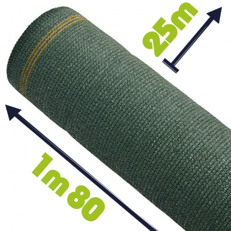 Brise-vue toile tissee vert fonce 1m80 x 25m
