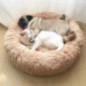 Lit rond pour animaux   grand chien, en peluche pour chat, maison pour chien moyen, couchage chaud d'hiver, che