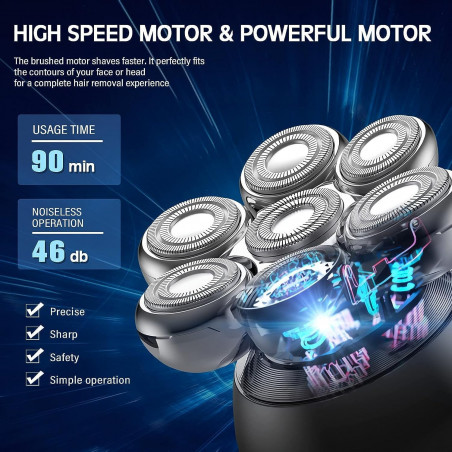 Rasoir electrique 5 en 1 rechargeable
