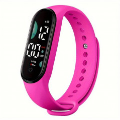 Montre de sport à affichage LED  Couleur Fushia