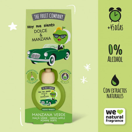 THE FRUIT COMPANY  Désodorisant  Pour Voiture Pommes 6.5 ml