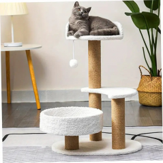 Arbre à chat à plusieurs niveaux avec griffoirs
