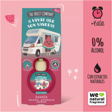 THE FRUIT COMPANY  Désodorisant  Pour voiture  Pastèque  6.5 ml