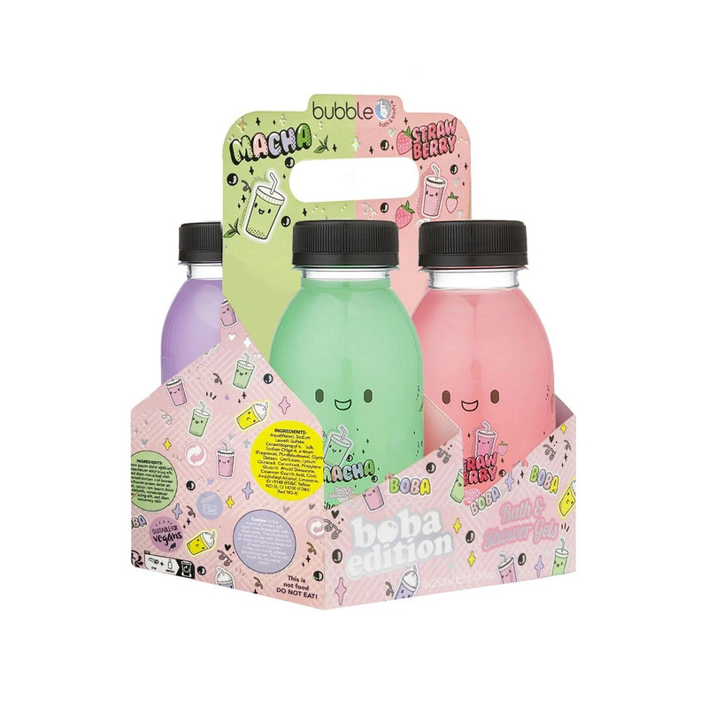 Coffret cadeau de gel douche - Édition Boba 4 x 250 ml