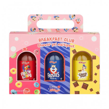 Coffret cadeau de gel douche Kellogg's Breakfast Club 3 x 100 ml