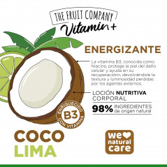 The Fruit Company Lotion pour le Corps Énergisante de Coco-Citron vert Body milk et lotions pour le corps 200 ml