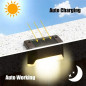 Lampe Solaire LED Imperméable  Éclairage d'Extérieur escalier mur IP65 Noir
