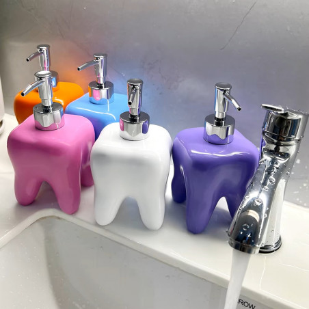 Distributeur de savon Blanc en Forme de Dent