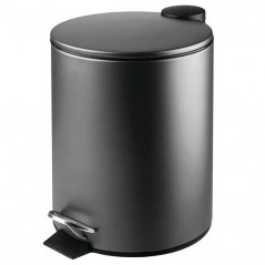 Poubelle Metal Noir 5 L Diam 20.5 x 27 cm