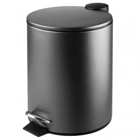 Poubelle Metal Noir 5 L Diam 20.5 x 27 cm