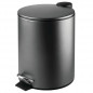 Poubelle Metal Noir 5 L Diam 20.5 x 27 cm
