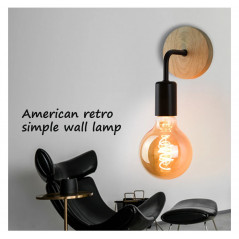 Applique Murale Vintage en Bois Rétro, Luminaire Décoratif   pour Salle à Manger Chambre à Coucher