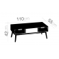Table Basse LP Home Wita 110 x 55 x 42.5 cm