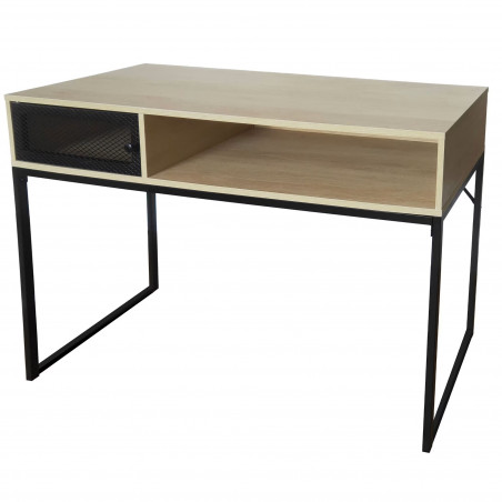 Console d'entrée LP Home en bois et métal noir 120x39.5x75cm