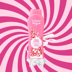 Pack 5 pièces  Gel douche Tulipan Negro Fraise et Crème 650 ml