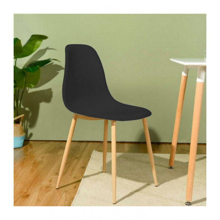 CHAISE Noire Scandinave  45 x 48 x 85 cm