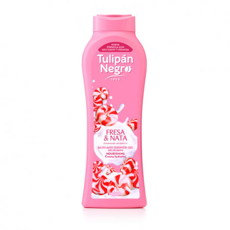 Pack 5 pièces  Gel douche Tulipan Negro Fraise et Crème 650 ml