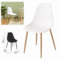CHAISE Blanc Scandinave  45 x 48 x 85 cm